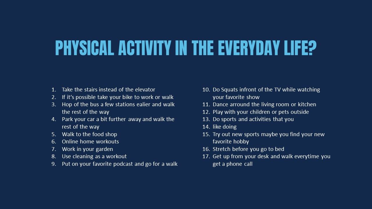 Physical activity, slide 14